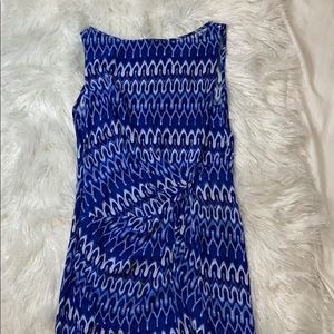 Thankoon blue printed silk dress